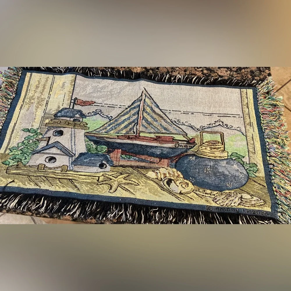 Nautical Tapestry Throw Blanket